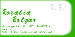 rozalia bolgar business card